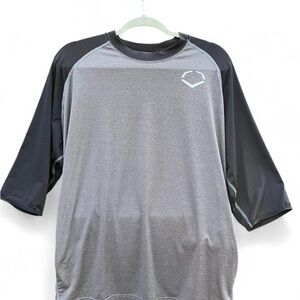EvoShield Gray & Black 3/4 Sleeve Performance
Raglan - Men's Large